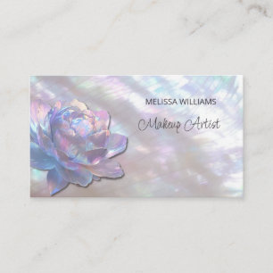  Mother-of-pearl Iridescent Peony Business Card