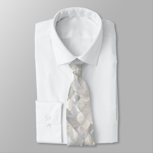 Mother of Pearl Pattern Tie (Tied)