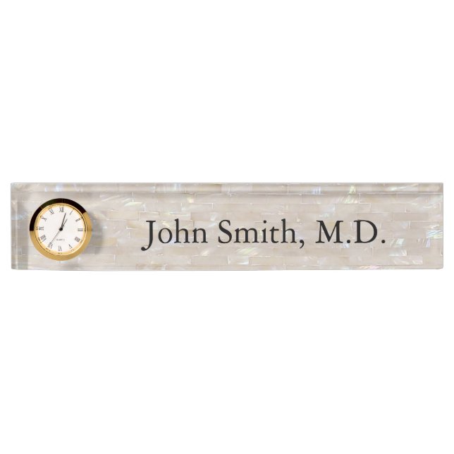 Mother of Pearl Personalized Name Plate (Front)