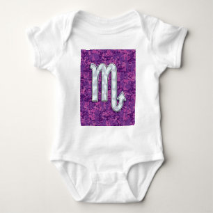 Mother of Pearl Scorpio Zodiac Pink Digital Camo Baby Bodysuit