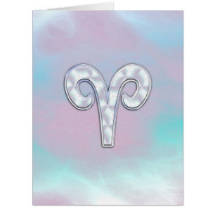 Mother of Pearl Style Aries Symbol