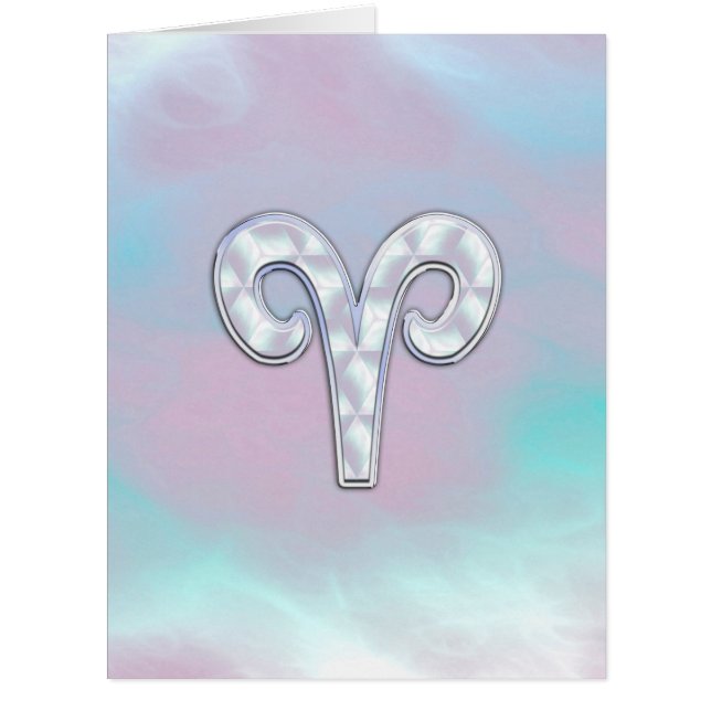 Mother of Pearl Style Aries Symbol (Front)