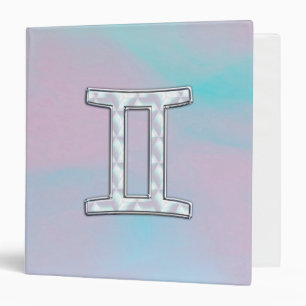 Mother of Pearl Style Gemini Sign Binder