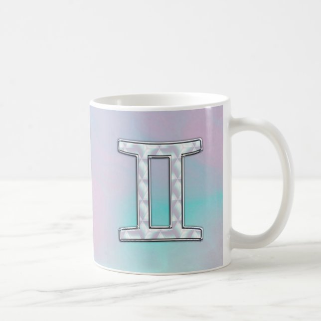 Mother of Pearl Style Gemini Sign Coffee Mug (Right)