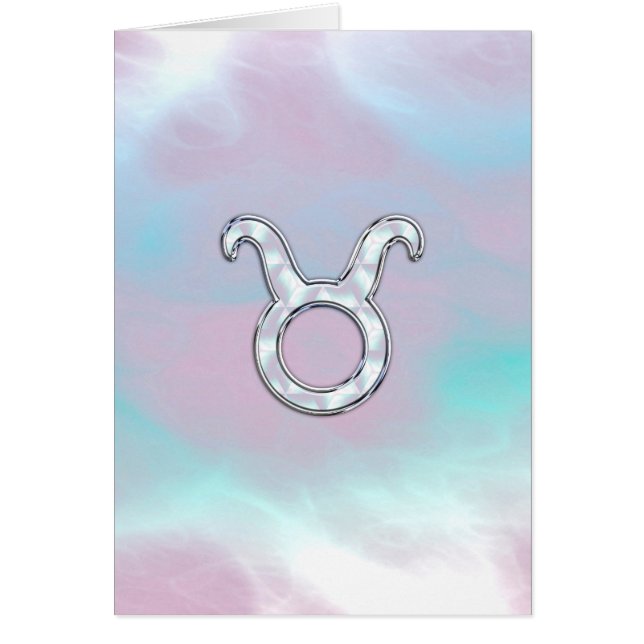 Mother of Pearl Taurus Zodiac Astrology (Front)