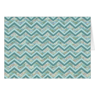 Mother of Pearl Teal ZigZag