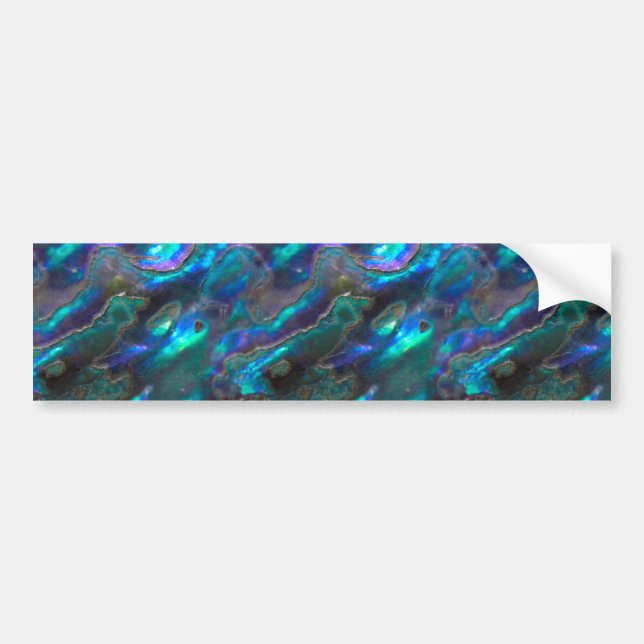 Mother Of Pearl Texture Blue Photo Pattern Bumper Sticker (Front)