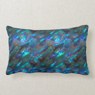 Mother Of Pearl Texture Blue Photo Pattern Lumbar Pillow