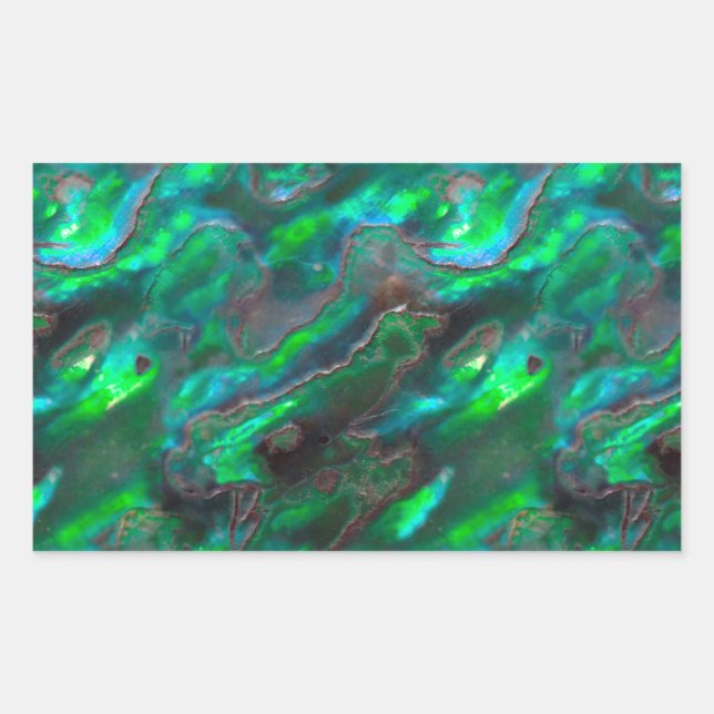 Mother Of Pearl Texture Teal Photo Pattern Sticker (Front)
