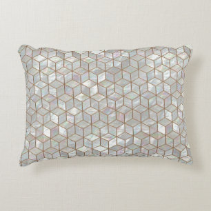 Mother Of Pearl Tiles Decorative Pillow