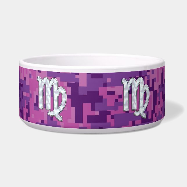 Mother of Pearl Virgo Zodiac on Pink Digital Camo (Front)