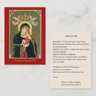 Mother of Perpetual Help Baby Jesus Holy Card