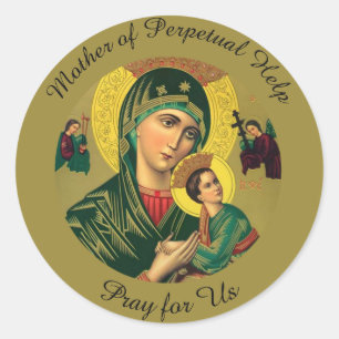 Mother of Perpetual Help with Baby Jesus Classic Round Sticker