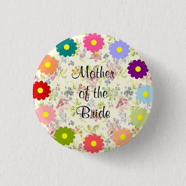 Mother of the Bride 1 Inch Round Button (Front)