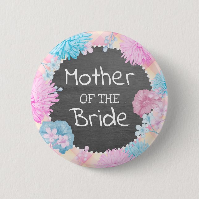 Mother of the Bride 2 Inch Round Button (Front)