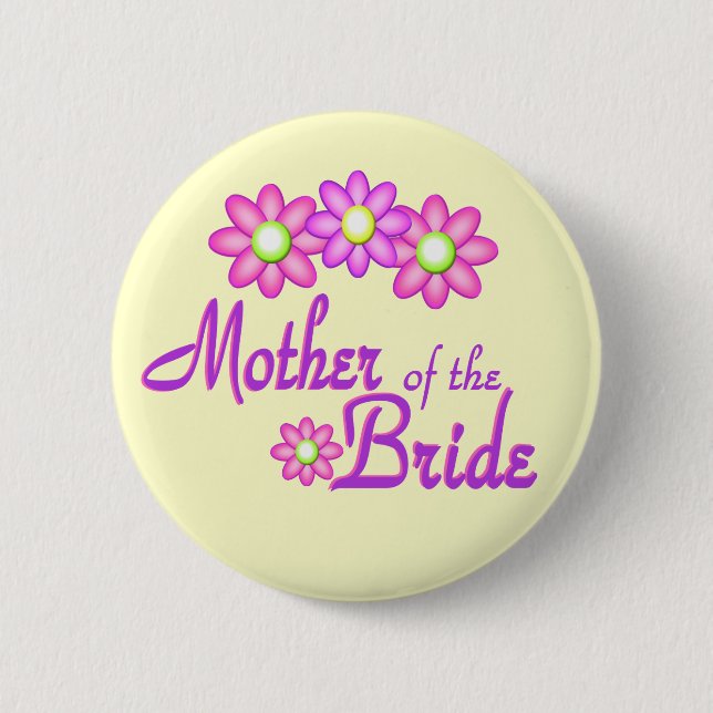 Mother of the Bride 2 Inch Round Button (Front)