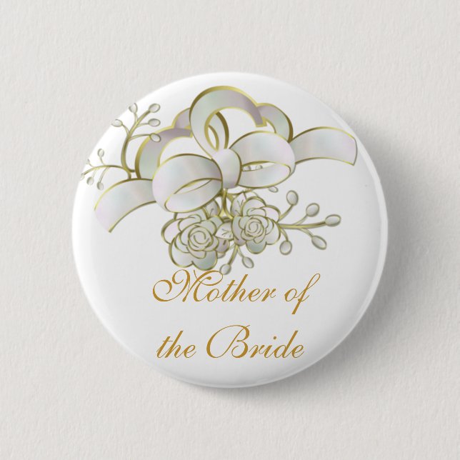 Mother of the Bride 2 Inch Round Button (Front)