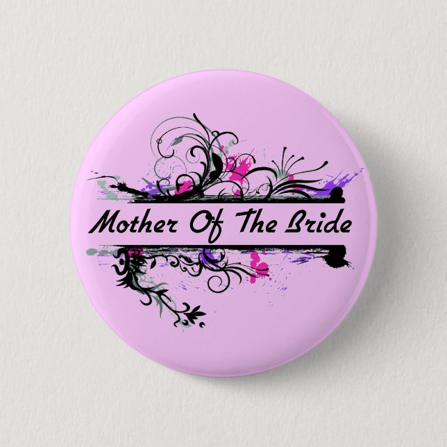 Mother Of The Bride 2 Inch Round Button (Front)