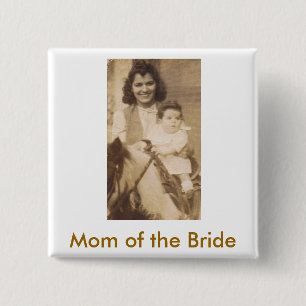 Mother of the Bride 2 Inch Square Button