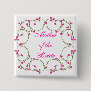 Mother of the Bride 2 Inch Square Button