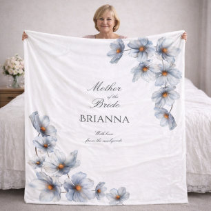 Mother of the Bride Anemone Floral Wedding Gift   Fleece Blanket