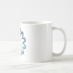Mother of the Bride Blue Flower & Silver Outline Coffee Mug