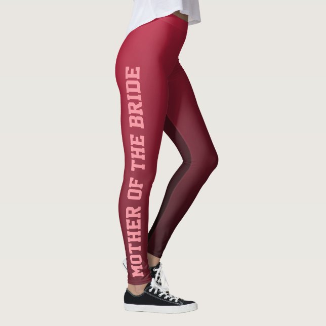 Mother of the Bride Burgundy Ombre Fashion Leggings (Right)