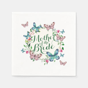 Mother of the Bride Butterfly Wrea Sketch   Napkin