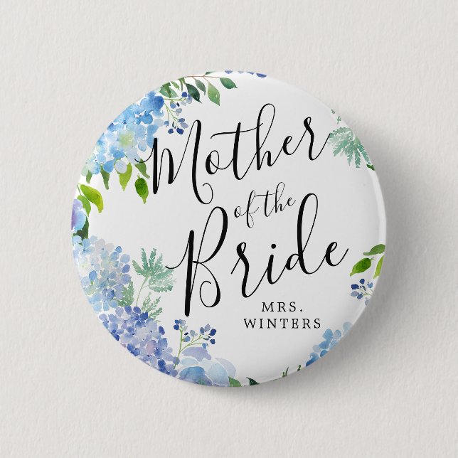 Mother of the Bride | Carolina Bloom Wedding 2 Inch Round Button (Front)