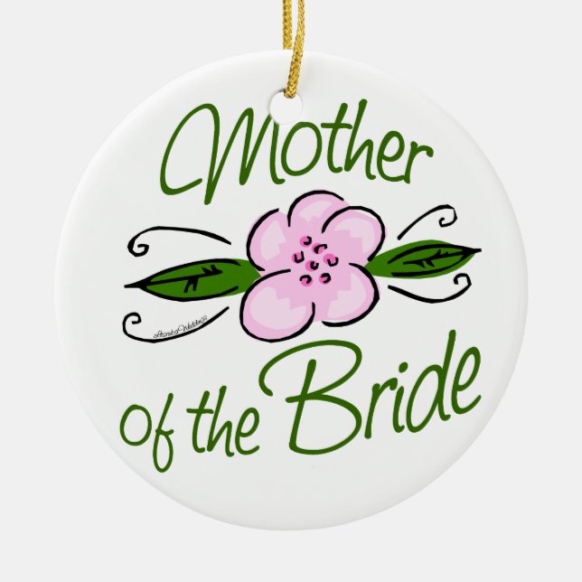 Mother of the Bride Ceramic Ornament (Front)