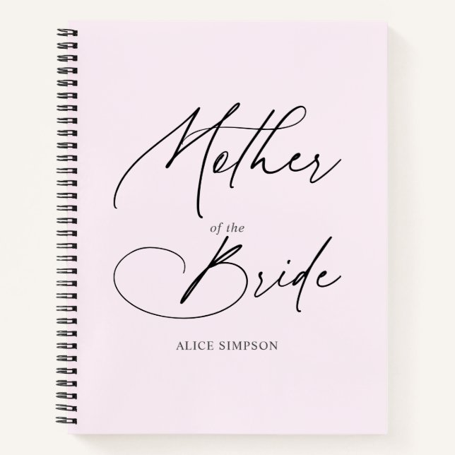Mother of the Bride Chic Script Notebook (Front)