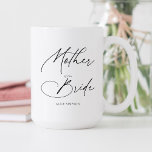 Mother Of The Bride Chic Script Two-Tone Coffee Mug<br><div class="desc">Mother of the Bride gift features moder script handwriting calligraphy.</div>