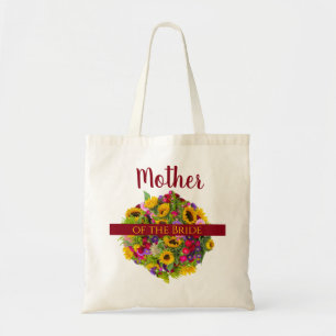 Mother Of The Bride Colorful Floral Bouquet Tote Bag