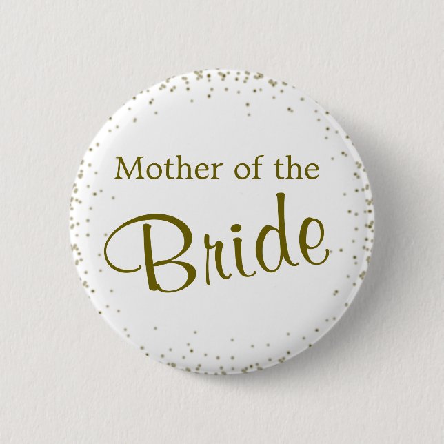 Mother of the Bride Confetti 2 Inch Round Button (Front)