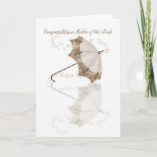 Mother of the bride Congratulations card with flow
