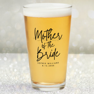 Mother of the Bride Custom Wedding Glass