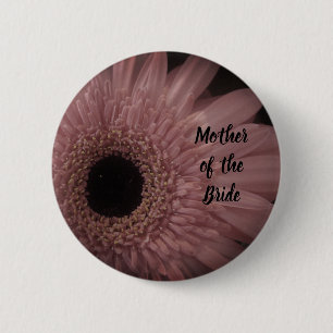 Mother of the Bride Elegant Pale Pink Flower 2 Inch Round Button