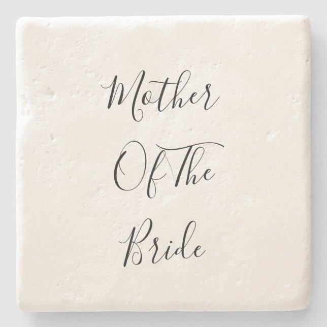 Mother Of The Bride Elegant Wedding Gift 2023 Stone Coaster (Front)