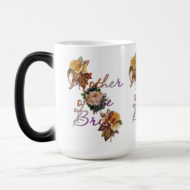 Mother Of The Bride Floral Magic Mug (Left)