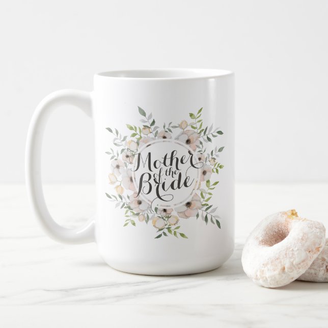 Mother of the Bride Floral Wedding Classic Mug (With Donut)