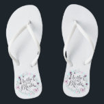 Mother of the Bride Floral Wedding Flip Flops<br><div class="desc">For further customization,  please click the "Customize" button and use our design tool to modify this template. If the options are available,  you may change text and image by simply clicking on "Edit/Remove Text or Image Here" and add your own. Designed by Freepik.</div>