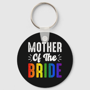Mother Of The Bride Gay Lesbian Wedding Lgbt Pride Keychain