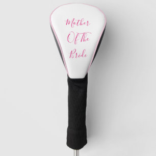 Mother Of The Bride Gift Wedding Favor Pink White Golf Head Cover