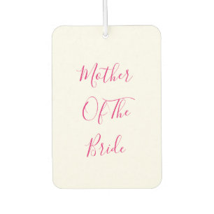 Mother Of The Bride Gift Wedding Favour Pink White Air Freshener