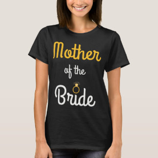 Mother of the Bride Gold Bling Tee Shirt