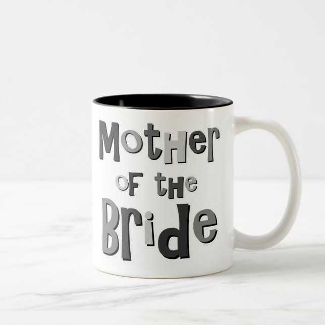 Mother of the Bride Grey Two-Tone Coffee Mug (Right)