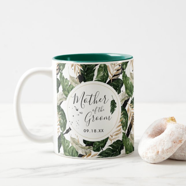 Mother of the Bride/Groom | Glamourous Summer Two-Tone Coffee Mug (With Donut)