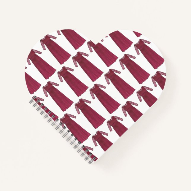 Mother of the Bride Groom Maroon Wedding Gown Gift Notebook (Front)