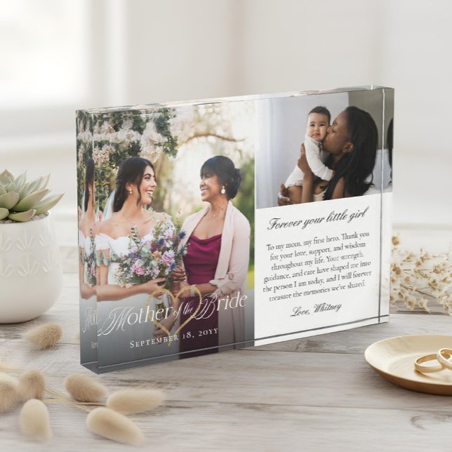 Mother of the Bride Heart Wedding Then & Now Photo (Mother of the Bride Heart Wedding Then & Now Photo)