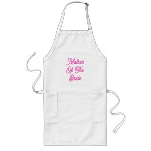 Mother Of The Bride Hot Pink Wedding Gift Favour Long Apron